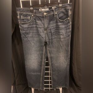 BKE Men's Dark Wash Straight Jeans